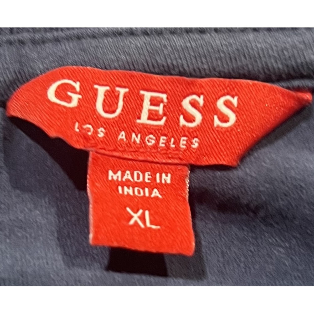 Guess Polo Shirt Mens XL Yellow Colorblock 1/4 Zip Casual - Picture 3 of 7